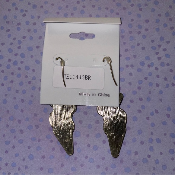 True Contemporary Gold Toned Dangle Earrings - Picture 2 of 4